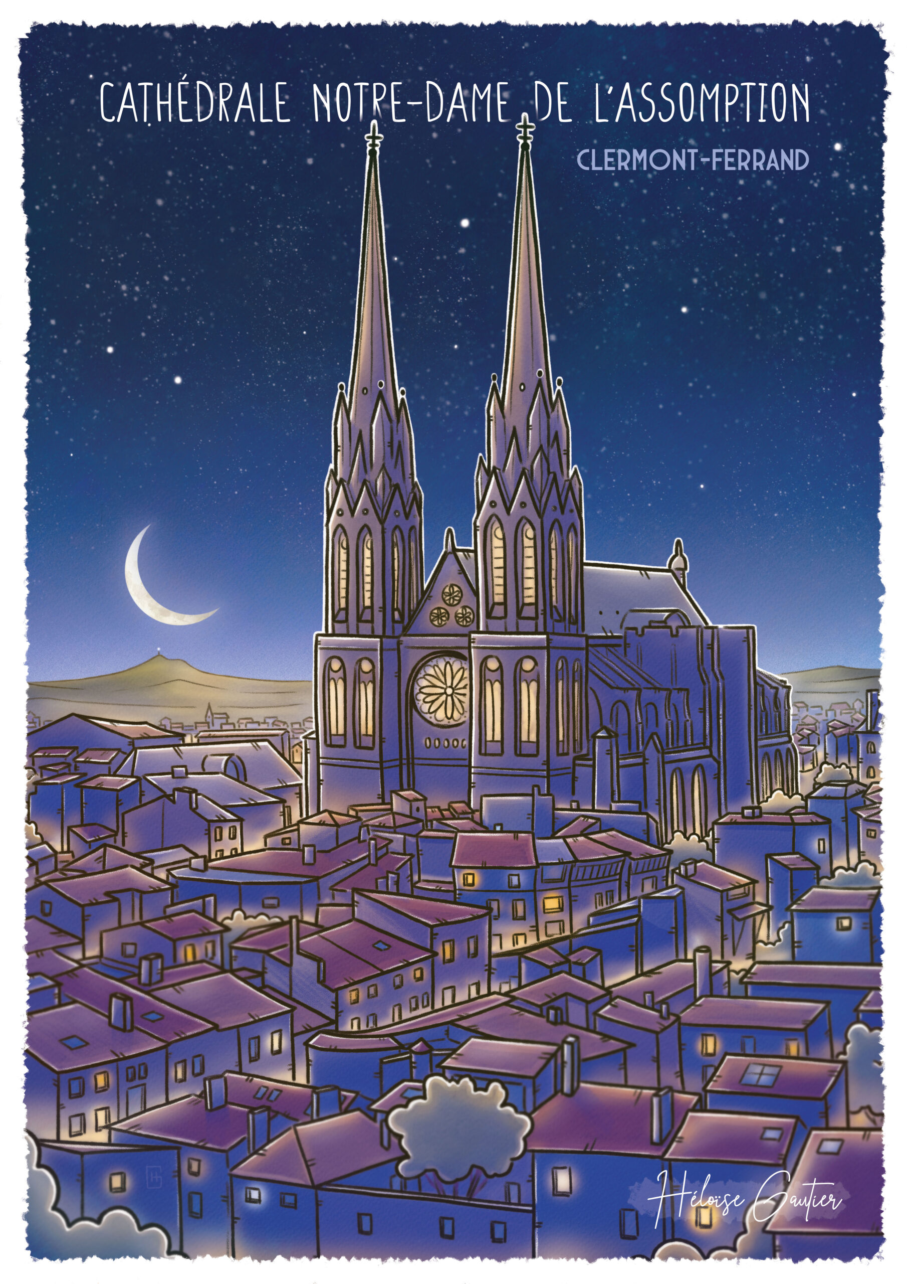Illustration Cathédrale Notre Dame de l'Assomption - Clermont-Ferrand - Héloïse Gautier
